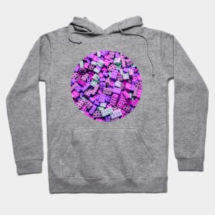 Purple and Pink Colorful Candy Building Blocks and Bricks Photograph Hoodie